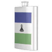 Lesotho-Flagge Flachmann (Links)