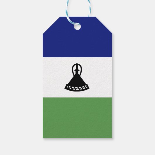 Lesotho-Flagge Geschenkanhänger (Rückseite)