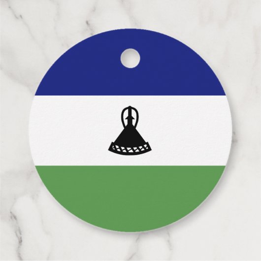 Lesotho-Flagge Geschenkanhänger (Rückseite)