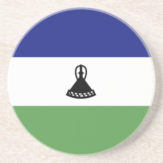 Lesotho-Flagge Getränkeuntersetzer (Vorne)