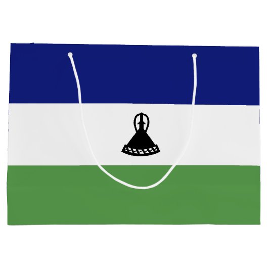 Lesotho-Flagge Große Geschenktüte (Rückseite)
