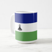 Lesotho-Flagge Kaffeetasse (Vorderseite Links)