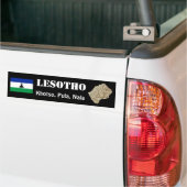 Lesotho-Flagge + Kartennummer Autoaufkleber (Auf Lkw)