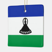 Lesotho-Flagge Keramikornament (Links)