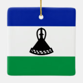 Lesotho-Flagge Keramikornament (Rückseite)