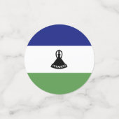 Lesotho-Flagge Konfetti (Klein Vorderseite)