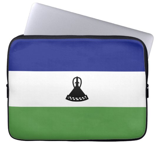 Lesotho-Flagge Laptopschutzhülle (Vorderseite)