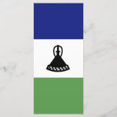 Lesotho-Flagge Menükarte (Rückseite)