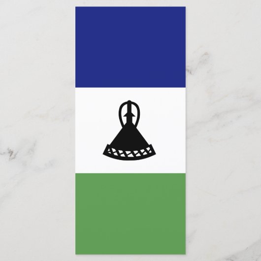 Lesotho-Flagge Menükarte (Rückseite)