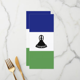 Lesotho-Flagge Menükarte