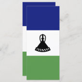Lesotho-Flagge Menükarte (Vorne/Hinten)