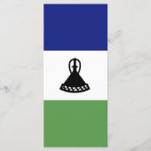 Lesotho-Flagge Menükarte (Vorderseite)