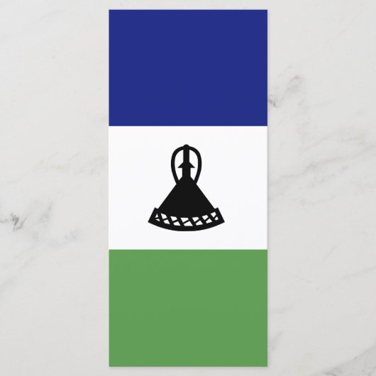 Lesotho-Flagge Menükarte (Vorderseite)