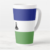 Lesotho-Flagge Milchtasse (Rechte Ecke)