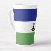 Lesotho-Flagge Milchtasse (Linke Ecke)