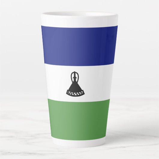 Lesotho-Flagge Milchtasse (Vorderseite)