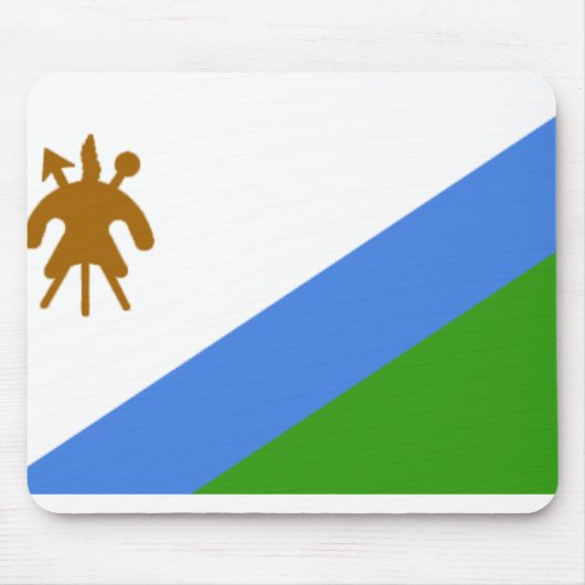 Lesotho-Flagge Mousepad (Vorne)