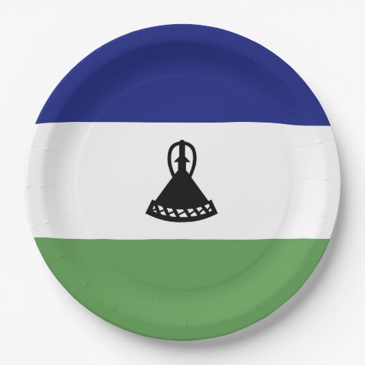 Lesotho-Flagge Pappteller (Vorderseite)