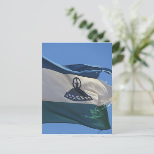 Lesotho-Flagge Postkarte (Stehend Vorderseite)