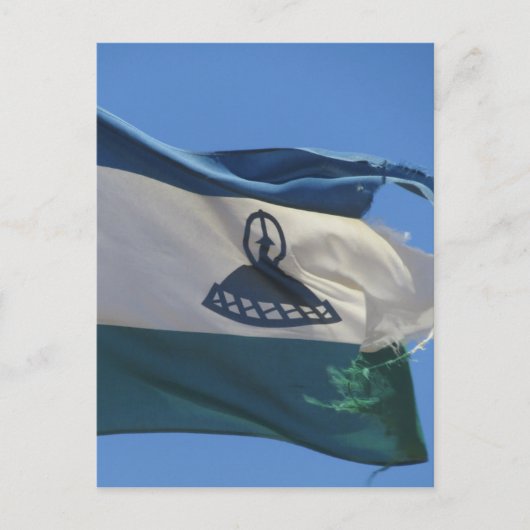 Lesotho-Flagge Postkarte (Vorderseite)