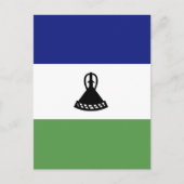 Lesotho-Flagge Postkarte (Vorderseite)