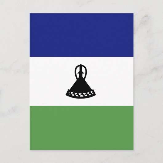 Lesotho-Flagge Postkarte (Vorderseite)
