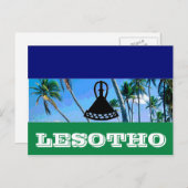Lesotho-Flagge Postkarte (Vorne/Hinten)