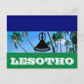 Lesotho-Flagge Postkarte (Vorderseite)