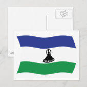 Lesotho-Flagge Postkarte (Vorne/Hinten)
