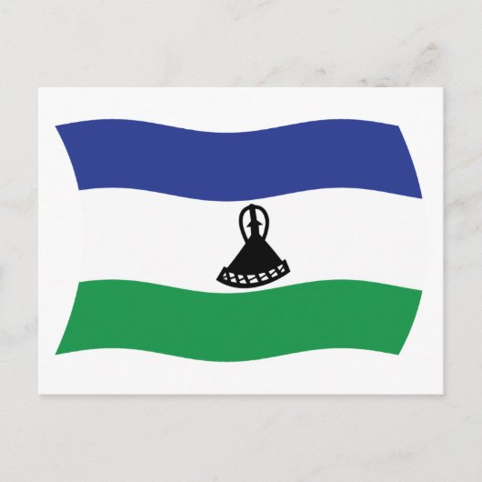 Lesotho-Flagge Postkarte (Vorderseite)