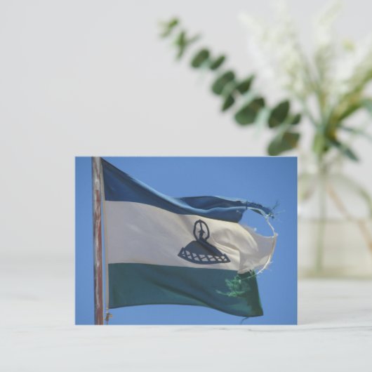 Lesotho-Flagge Postkarte (Stehend Vorderseite)