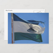 Lesotho-Flagge Postkarte (Vorne/Hinten)