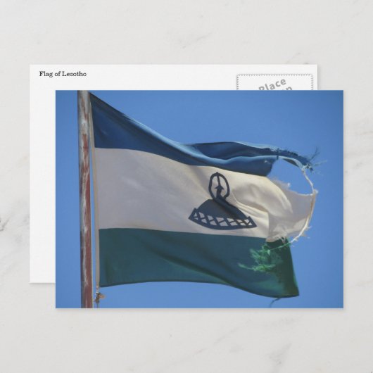 Lesotho-Flagge Postkarte (Vorne/Hinten)
