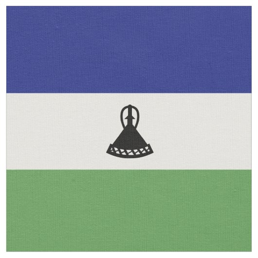 Lesotho-Flagge Stoff (Nahaufnahme)