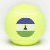 Lesotho-Flagge Tennisbälle (Rückseite)