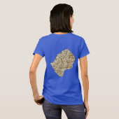 Lesotho-Flagge und Kartenleser-T - Shirt (Schwarz voll)