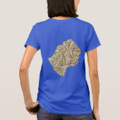 Lesotho-Flagge und Kartenleser-T - Shirt (Rückseite)
