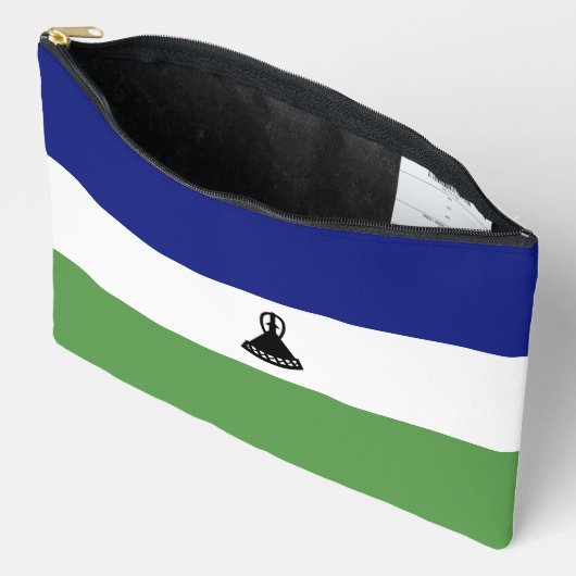 Lesotho-Flagge Zubehörtasche (Offen)