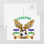 Lesotho Football Designs Postkarte (Vorne/Hinten)