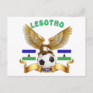 Lesotho Football Designs Postkarte