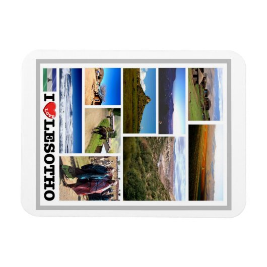 Lesotho - I Liebe - Magnet (Horizontal)