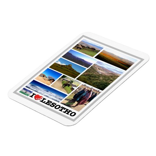 Lesotho - I Liebe - Magnet (Linke Seite)