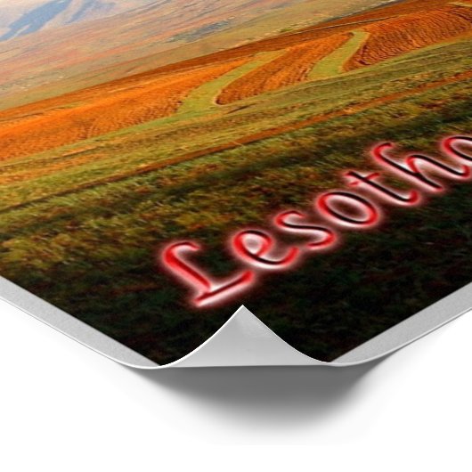 Lesotho - Landschaft - Poster (Ecke)