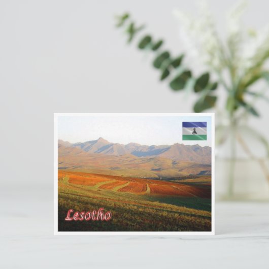 Lesotho - Landschaft - Postkarte (Stehend Vorderseite)