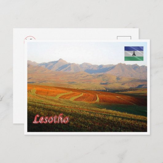 Lesotho - Landschaft - Postkarte (Vorne/Hinten)