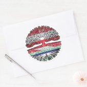 Lesotho Lesothisch Österreichisch Baum Runder Aufkleber (Umschlag)