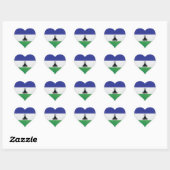 Lesotho Liebe Flaggenaufkleber Herz-Aufkleber (Blatt)