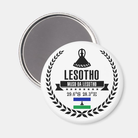 Lesotho Magnet (Vorderseite/Rückseite)