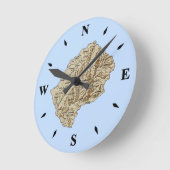 Lesotho Map Clock Runde Wanduhr (Winkel)