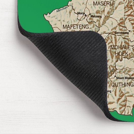 Lesotho Map Mousepad (Ecke)